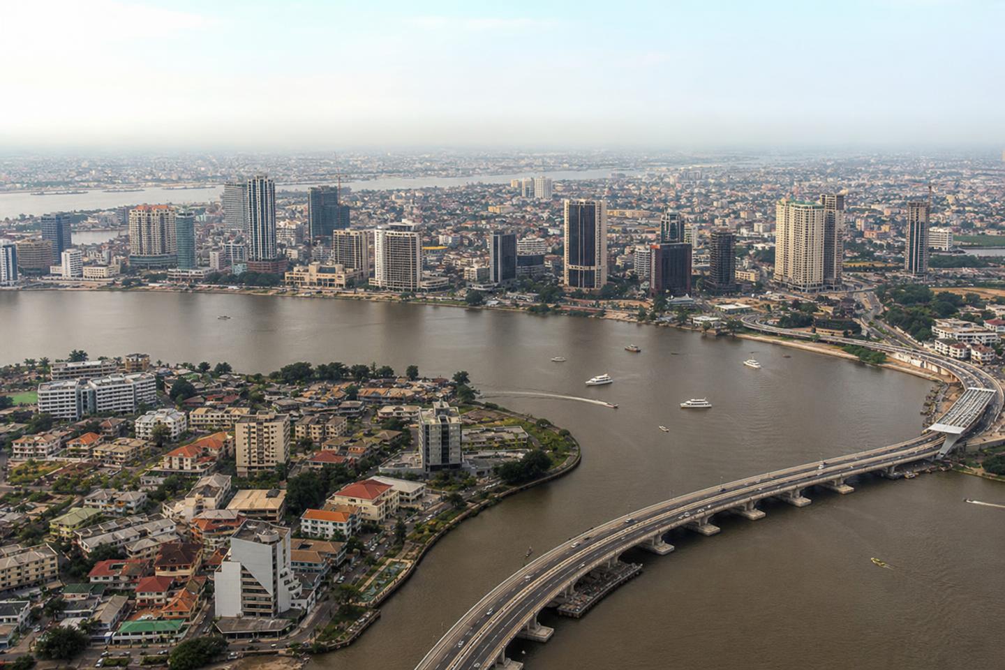 Drone view of Lagos, Nigeria